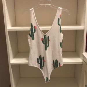Cactus print bodysuit.